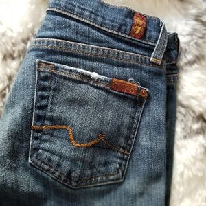 7 for all man kind bootcut medium wash sz 25